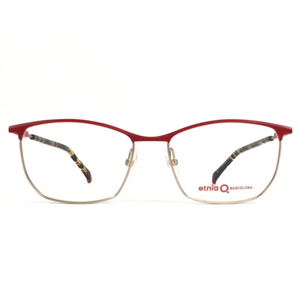 Etnia Barcelona Eyeglasses Frames UME PGRD Pink Gold Red Rose Gold 56-17-142